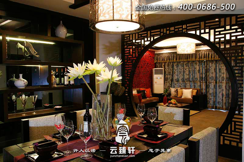 中式餐廳裝修實(shí)景圖