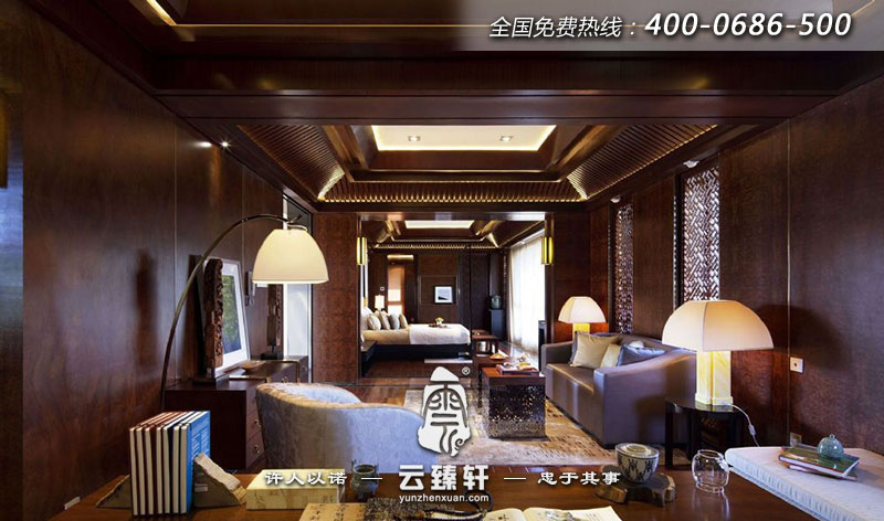 別墅客廳和臥室一體化裝飾