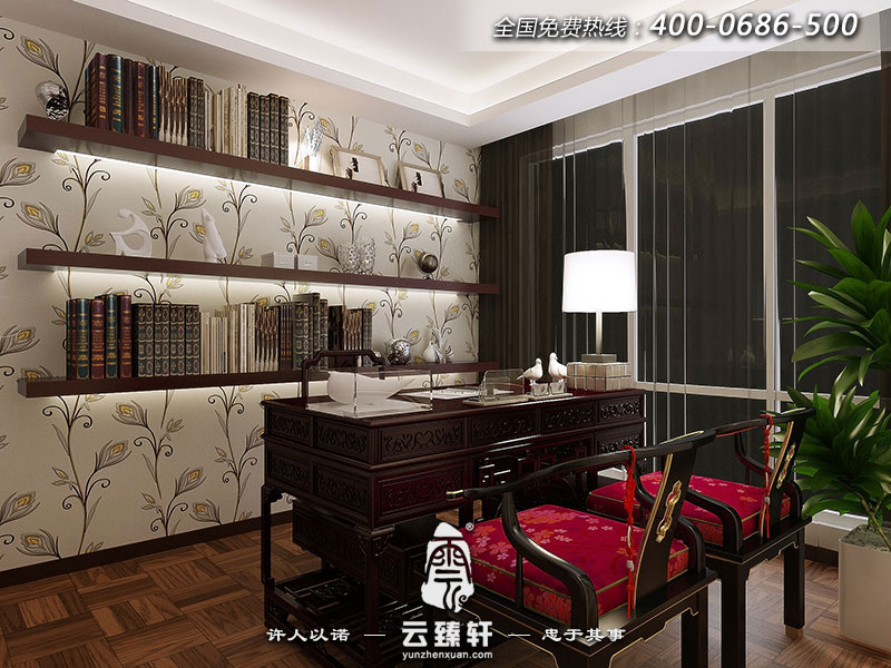 新中式書房圖片