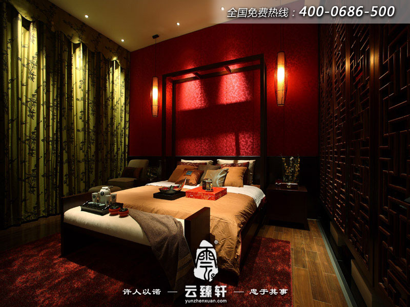 中式別墅設計臥室設計效果圖