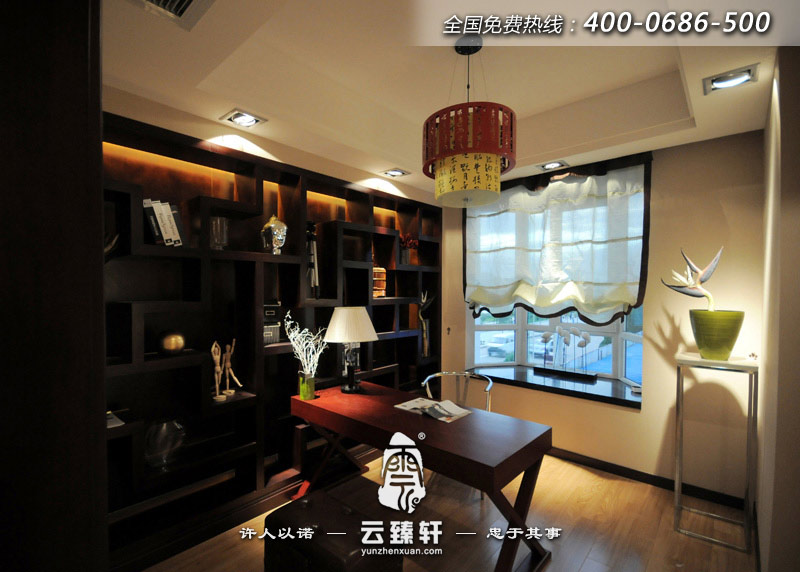 中式設(shè)計(jì)樣板間書房
