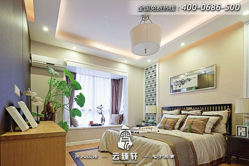 中式樣板房臥室圖片