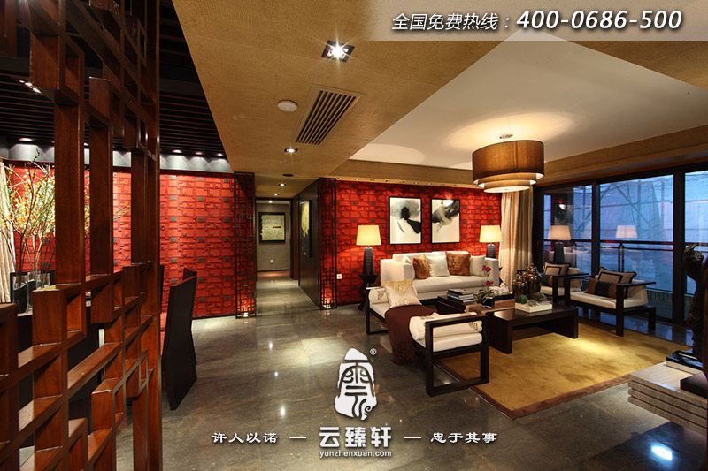 現(xiàn)代中式裝修風(fēng)格別墅客廳圖片