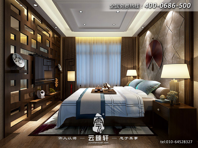 中式裝修風(fēng)格臥室樣板間