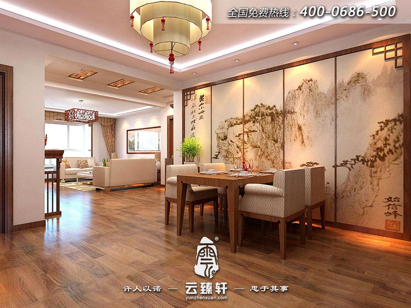 新中式禪意背景墻效果圖