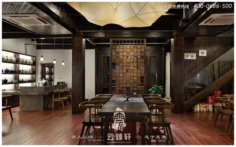 新中石化禪意庚哥茶餐廳會(huì)所效果圖