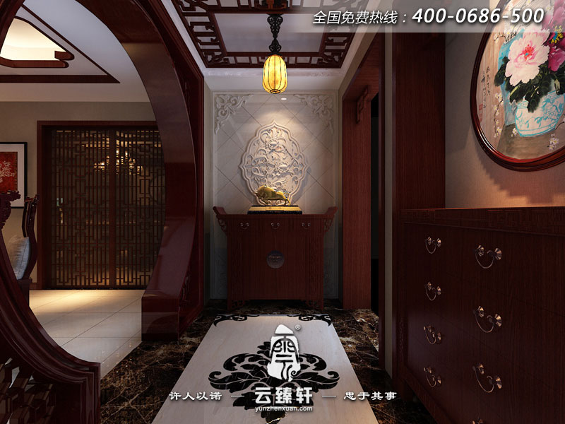 中式家裝玄關(guān)效果圖