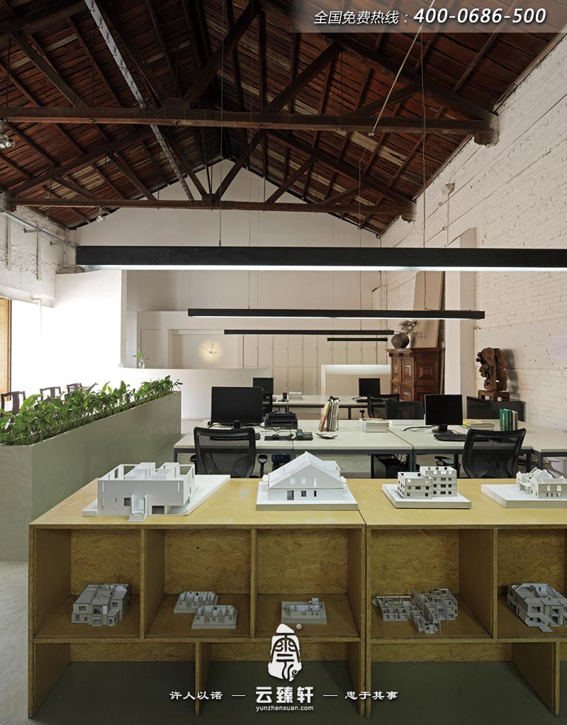 小型中式辦公室裝修效果圖