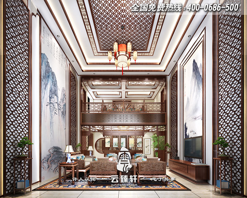 唐印新中式別墅設計效果圖