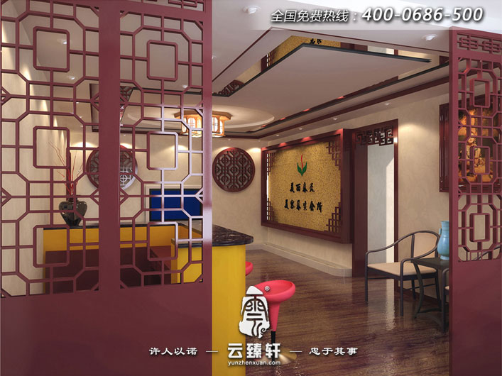 中式會所前臺設計效果圖