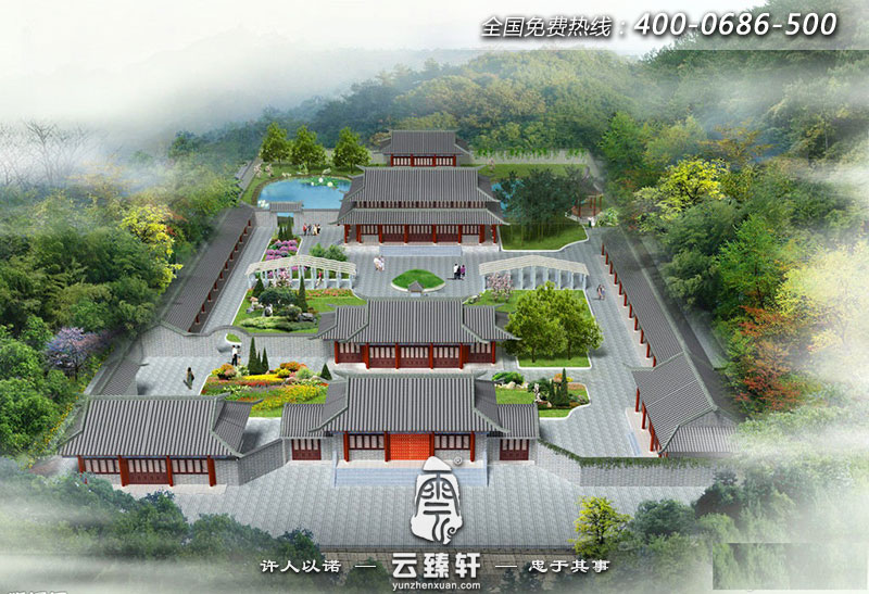 新中式四合院的設(shè)計(jì)效果圖