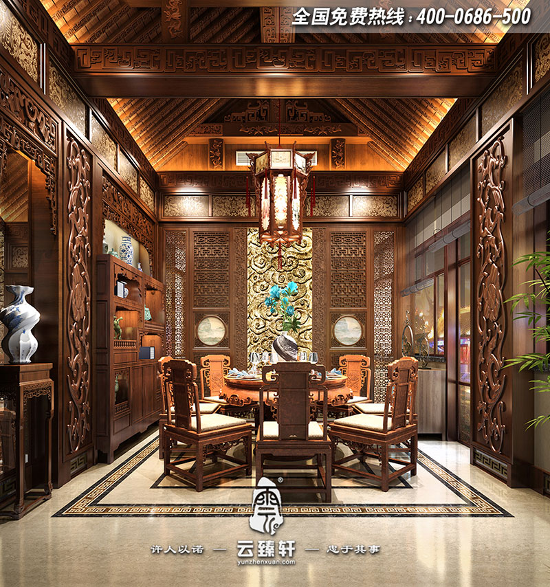 四合院餐廳設(shè)計(jì)效果圖