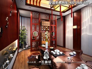 茶莊走廊吊頂裝修方法,新中式造型頂設計技巧?