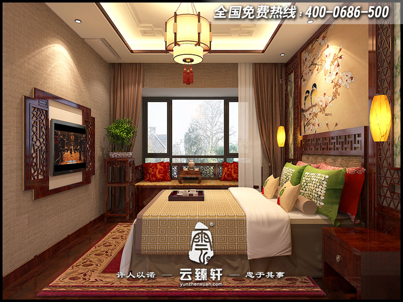 中式別墅臥室設(shè)計圖片