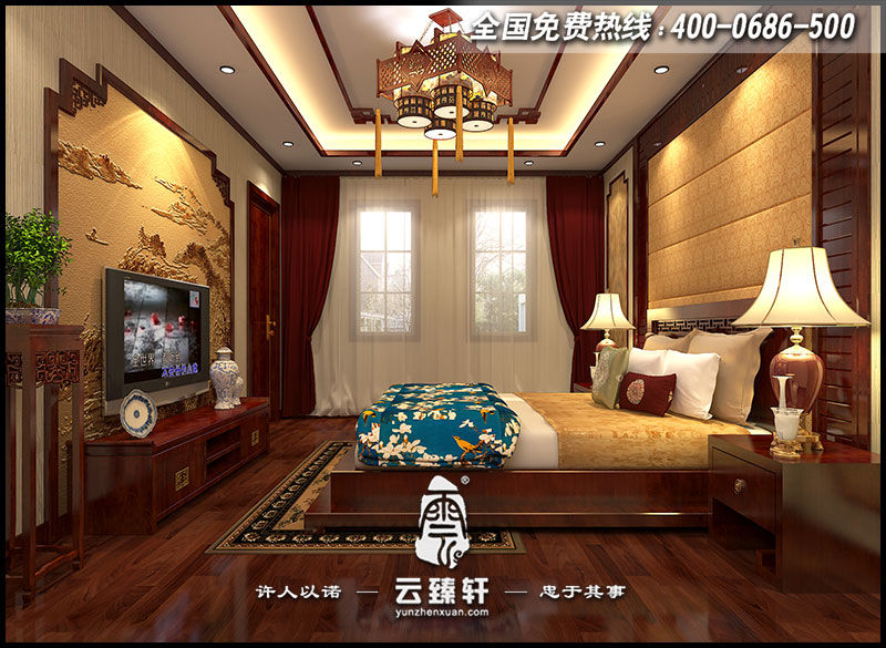 中式次臥空間設(shè)計(jì)效果圖